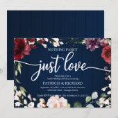 Niets Fancy Alleen Liefde Bruiloftsbruiloft Bourgo Kaart (Voorkant / Achterkant)