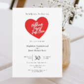 Niets Fancy Alleen Liefde Casual Red Heart Wedding Kaart