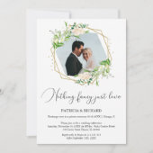 Niets Fancy Alleen Liefde Eloped bruiloft Kaart (Voorkant)