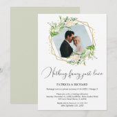 Niets Fancy Alleen Liefde Eloped bruiloft Kaart (Voorkant / Achterkant)