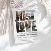 Niets Fancy Alleen Liefde Fototypografie Trouwen Kaart