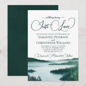 Niets Fancy Alleen liefde Green Lake Tahoe Wedding Kaart (Voorkant / Achterkant)