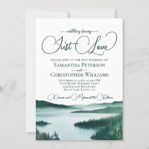 Niets Fancy Alleen liefde Green Lake Tahoe Wedding Kaart