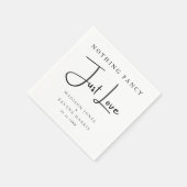 Niets Fancy Alleen Liefde Minimale en Chic Wedding Servet (Hoek)