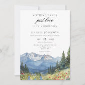 Niets Fancy Alleen liefde Mountain Photo Wedding Kaart (Voorkant)