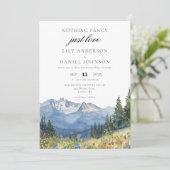Niets Fancy Alleen liefde Mountain Photo Wedding Kaart (Staand voorkant)