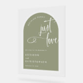 Niets Fancy Alleen liefde Sage Wedding Welkom Acryl Bord (Hoek)