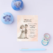 Niets Fancy Alleen Liefde Uitnodiging Flyer (Enkel)