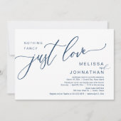 Niets Fancy Alleen Liefde, Wedding Elopement Brunc Kaart (Voorkant)