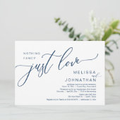 Niets Fancy Alleen Liefde, Wedding Elopement Brunc Kaart (Staand voorkant)