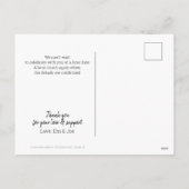 "Niets fancy, alleen liefde", Wedding Photo Briefk Feestdagenkaart (Achterkant)