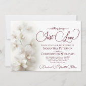 Niets Fancy Alleen Liefde Witte Orchideeën Trouwen Kaart (Voorkant)