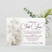 Niets Fancy Alleen Liefde Witte Orchideeën Trouwen Kaart (Staand voorkant)