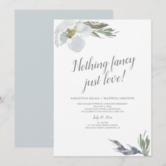 Niets Fancy Alleen Lo Cool Waterverf Florals Kaart (Voorkant / Achterkant)