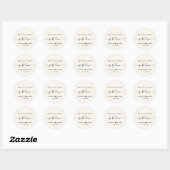 Niets Fancy Alleen Love Cream Wedding Ronde Sticker (Vel)