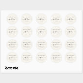 Niets Fancy Alleen Love Cream Wedding Ronde Sticker (Vel)