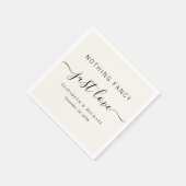 Niets Fancy Alleen Love Cream Wedding Servet (Hoek)