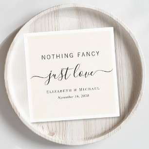 Niets Fancy Alleen Love Cream Wedding Servet