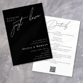 Niets Fancy Alleen Love Script Alles in één bruilo Kaart