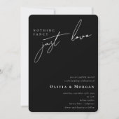 Niets Fancy Alleen Love Script Alles in één bruilo Kaart (Voorkant)