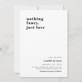 Niets fancy alleen maar liefdestrendy Wedding Invi Kaart