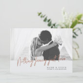 Niets Fancy bekendmaking van Liefde Elopement Kaart (Staand voorkant)