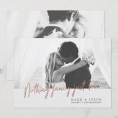 Niets Fancy bekendmaking van Liefde Elopement Kaart (Voorkant / Achterkant)