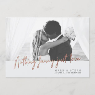 Niets Fancy bekendmaking van Liefde Elopement Kaart