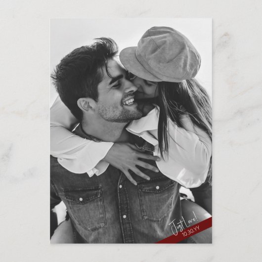 Niets Fancy Casual Bourgondië bruiloft details Informatiekaartje (Achterkant)