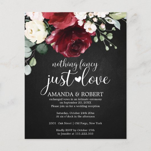 Niets Fancy Cheap Rustic Wedding Invitations (Voorkant)