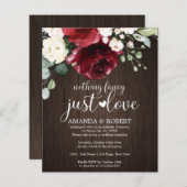 Niets Fancy Cheap Rustic Wedding Invitations (Voorkant / Achterkant)