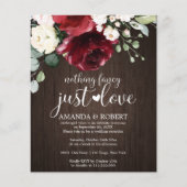 Niets Fancy Cheap Rustic Wedding Invitations (Voorkant)
