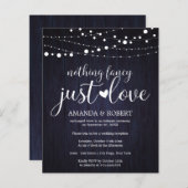 Niets Fancy Cheap Rustic Wedding Invitations (Voorkant / Achterkant)