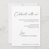 Niets Fancy dan liefde | Elopement Party Aankondiging (Achterkant)