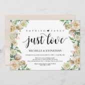 niets fancy, Elopement Reception Kaart (Voorkant / Achterkant)