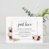 Niets fancy, Elopement Reception Kaart (Staand voorkant)