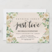 niets fancy, Elopement Reception Kaart (Voorkant)