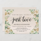 niets fancy, Elopement Reception Kaart (Voorkant / Achterkant)