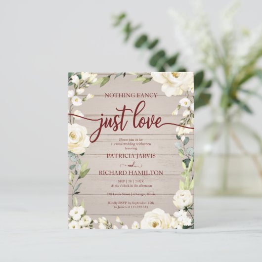 Niets Fancy Floral Cheap Weddenschap (Staand voorkant)