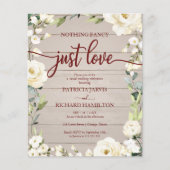 Niets Fancy Floral Cheap Weddenschap (Voorkant)