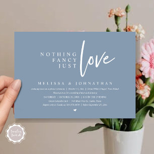 Niets Fancy, gewoon houden van bruiloft elopement Kaart