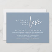 Niets Fancy, gewoon houden van bruiloft elopement Kaart (Voorkant)