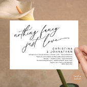 Niets Fancy, gewoon houden van een huwelijksdiner Kaart