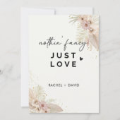 Niets Fancy gewoon houden we elopement party Kaart (Voorkant)