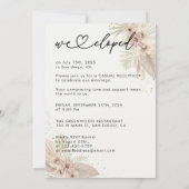Niets Fancy gewoon houden we elopement party Kaart (Achterkant)