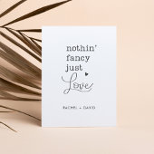 Niets Fancy gewoon houden we elopement party Kaart