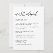 Niets Fancy gewoon houden we elopement party Kaart (Achterkant)