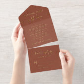 Niets fancy gewoon lief informeel huwelijksfeest all in one uitnodiging (Uittrekbaar)