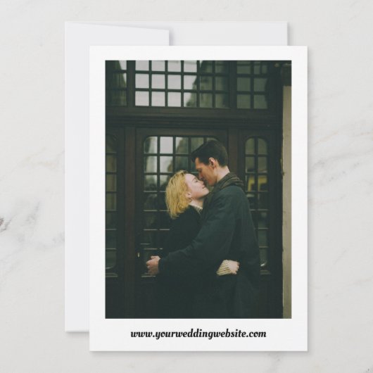 Niets Fancy Gewoon Liefde 70s Retro Script Bruilof Kaart (Achterkant)