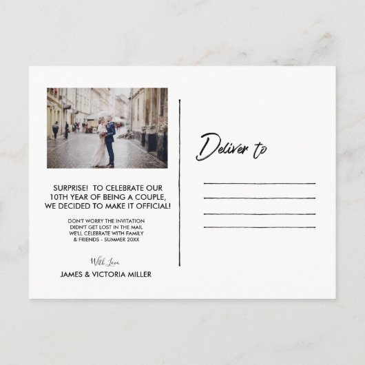 Niets Fancy gewoon liefde | Aankondiging huwelijk (Achterkant)